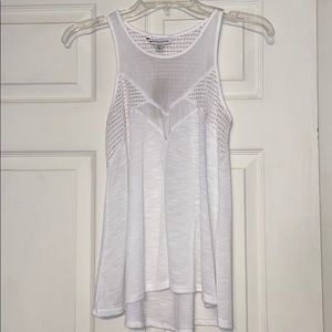 American Eagle White mesh tank